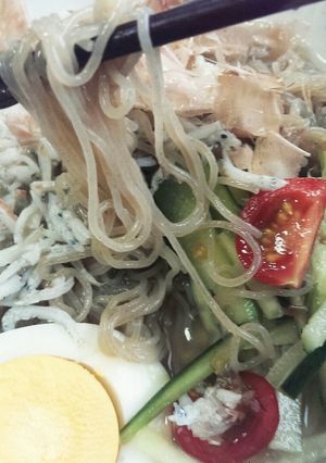 ちりめんとカツオぶしの冷麺-レシピのメイン写真