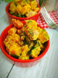 簡単☆カボチャとベーコンのマヨチーズ-レシピのメイン写真