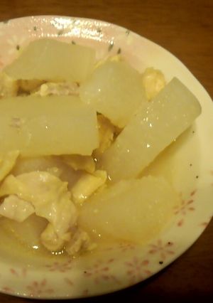 鳥皮と大根の煮物-レシピのメイン写真