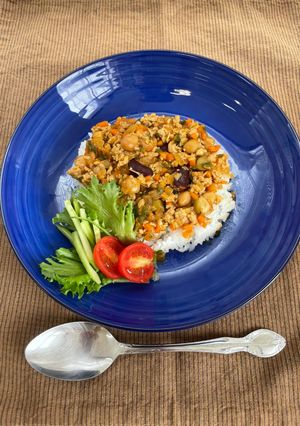 野菜と豆のドライカレー-レシピのメイン写真