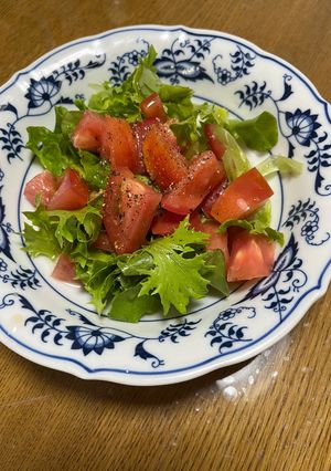 混ぜないドレッシング!トマトのサラダ🎵-レシピのメイン写真