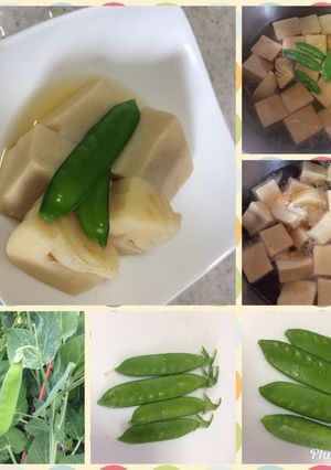 絹さやと高野豆腐とたけのこ煮-レシピのメイン写真