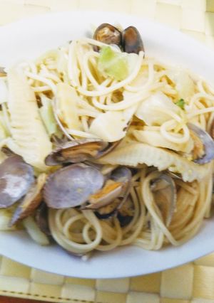 春キャベツ筍アサリの柚子胡椒スパゲッティ-レシピのメイン写真