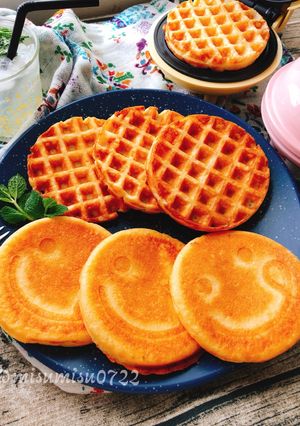 同じ生地で！米粉ワッフル＆パンケーキ-レシピのメイン写真