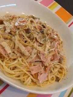 きのこのクリームパスタ*隠し味はクルミ*-レシピのメイン写真