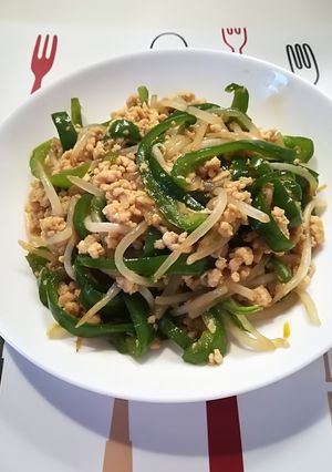 ピーマンとひき肉の甘辛炒め-レシピのメイン写真