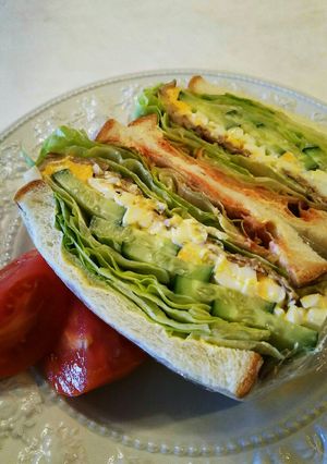 ベーコン、レタス、茹で玉子サンドイッチ-レシピのメイン写真
