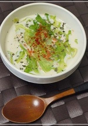 ☆レタスたっぷり豆乳スープ☆-レシピのメイン写真