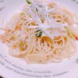 たけのこと水菜のスープスパ