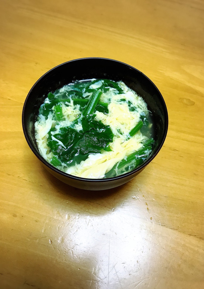 ふわふわ☆ほうれん草と卵のお吸い物-レシピのメイン写真