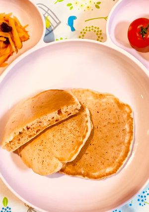 ポリ袋で♫野菜ジュース＆バナナのパンケーキ-レシピのメイン写真
