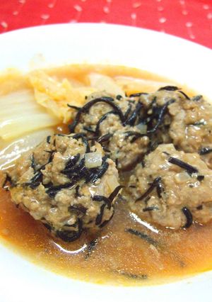 ひじきたっぷり肉団子のお酢煮込み-レシピのメイン写真