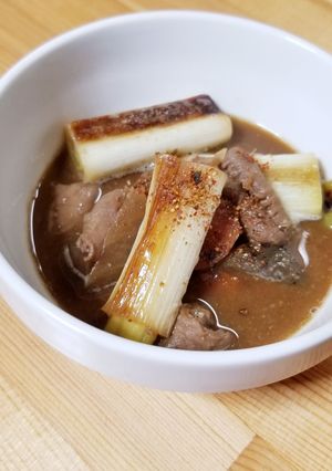 モツ煮込み残り✿焼きネギ入れ アレンジ❓-レシピのメイン写真