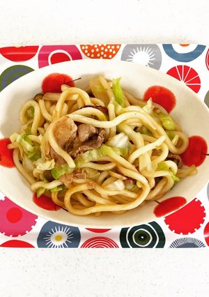 こどもも喜ぶ、あっさり焼きうどん。-レシピのメイン写真