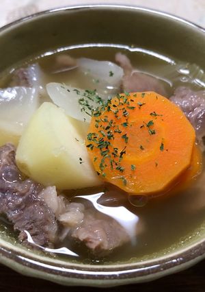 牛スジと野菜の味変できるあったかスープ-レシピのメイン写真