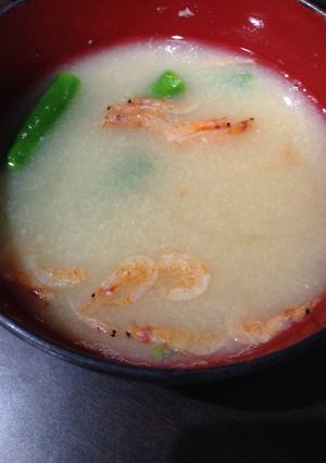 桜海老とアスパラのお味噌汁＊-レシピのメイン写真