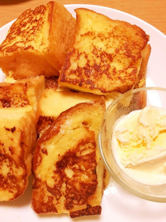 フレンチトースト(アイス添え)-レシピのメイン写真