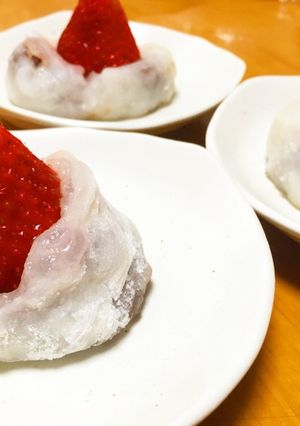 お餅で簡単！いちご大福-レシピのメイン写真
