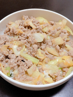 豚ひき肉とキャベツの炒め物-レシピのメイン写真