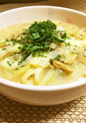 とろける美味♪あさりとチーズの辛ラーメン-レシピのメイン写真