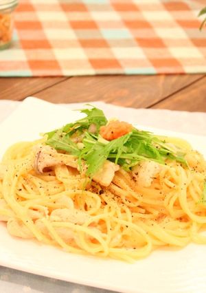 豆乳deヘルシー明太クリームパスタ-レシピのメイン写真