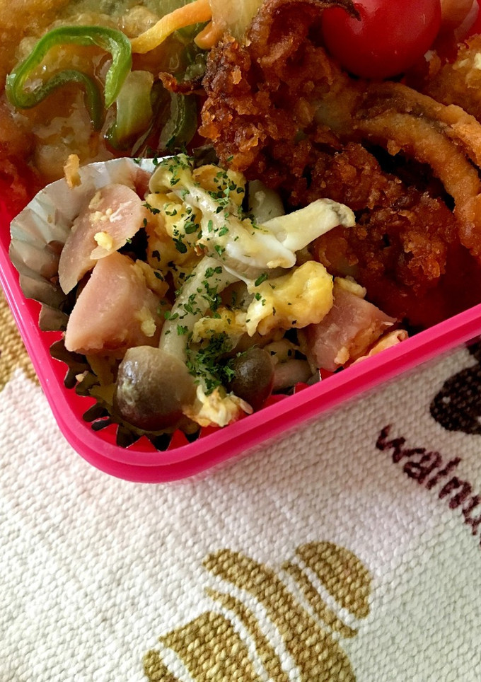 簡単お弁当にも！！しめじ魚肉ソ卵炒め-レシピのメイン写真