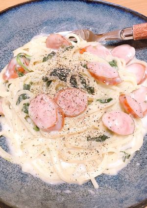 フライパン一つで簡単☆時短クリームパスタ-レシピのメイン写真