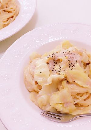 春キャベツとツナのクリームパスタ★-レシピのメイン写真