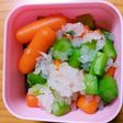 幼児食 にんじんとアスパラと玉ねぎ