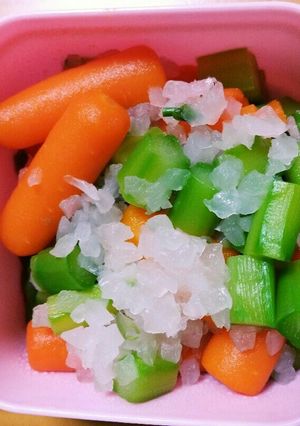 幼児食 にんじんとアスパラと玉ねぎ-レシピのメイン写真