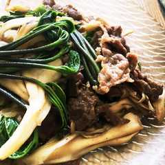 春が香る♪こしあぶらの牛肉炒め-レシピのメイン写真