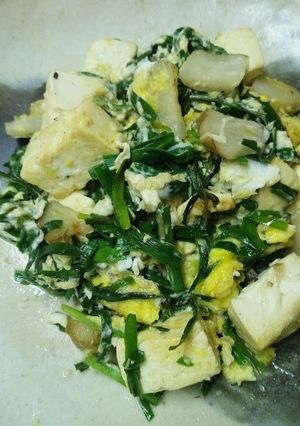 菊芋・にら・豆腐のちゃんぷる-レシピのメイン写真