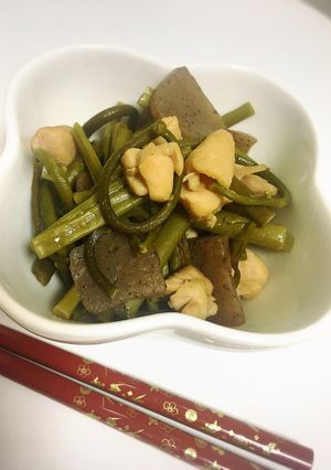 ぜんまいと鶏肉の絶品煮♪-レシピのメイン写真