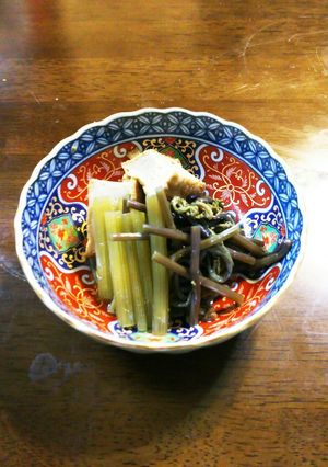 山菜と 厚揚げの炊き合わせ-レシピのメイン写真