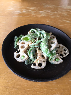 れんこんと春野菜の柚子胡椒ごま風味-レシピのメイン写真