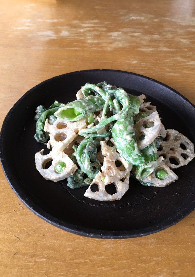 れんこんと春野菜の柚子胡椒ごま風味-レシピのメイン写真