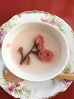 桜風味のお茶で桜杏仁豆腐-レシピのメイン写真