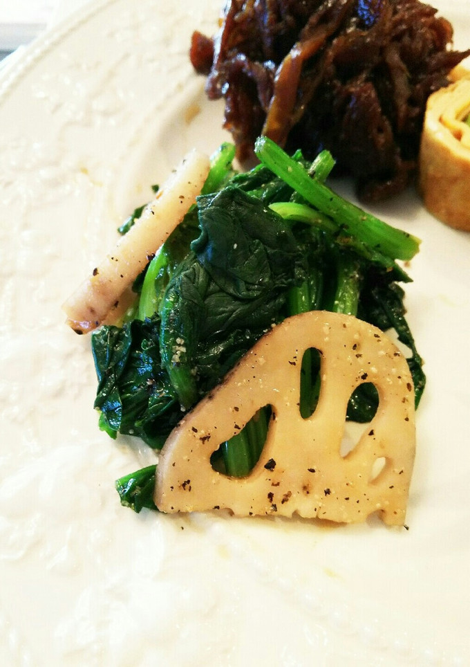 お弁当用 れんこんとほうれん草のごま和え-レシピのメイン写真
