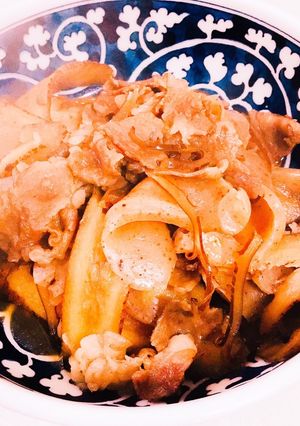 牛肉・牛蒡・コンニャクの時雨煮。昆布入り-レシピのメイン写真