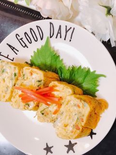 大葉と紅生姜の卵焼き!-レシピのメイン写真