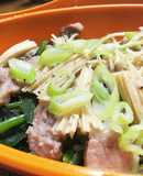 豚肉とほうれん草のレンジ蒸し