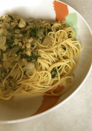 稚貝とほうれん草のバター醤油味のパスタ-レシピのメイン写真