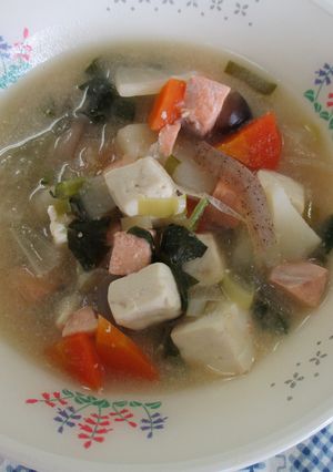 簡単給食 石狩鍋-レシピのメイン写真
