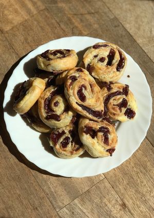 材料三つの美味しいあんこ入りデニッシュ-レシピのメイン写真