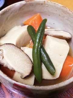 高野豆腐の煮物❀(煮魚の残り汁リメイク)-レシピのメイン写真