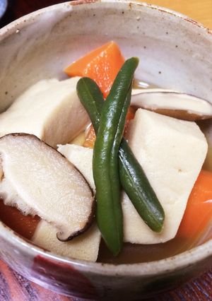 高野豆腐の煮物❀(煮魚の残り汁リメイク)-レシピのメイン写真