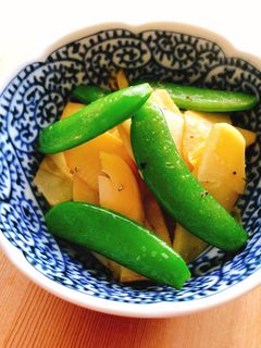 簡単☆たけのことスナップえんどうの炒め物-レシピのメイン写真
