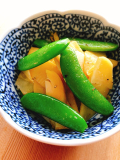 簡単☆たけのことスナップえんどうの炒め物-レシピのメイン写真