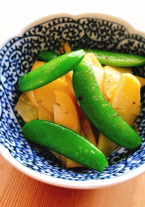 簡単☆たけのことスナップえんどうの炒め物-レシピのメイン写真