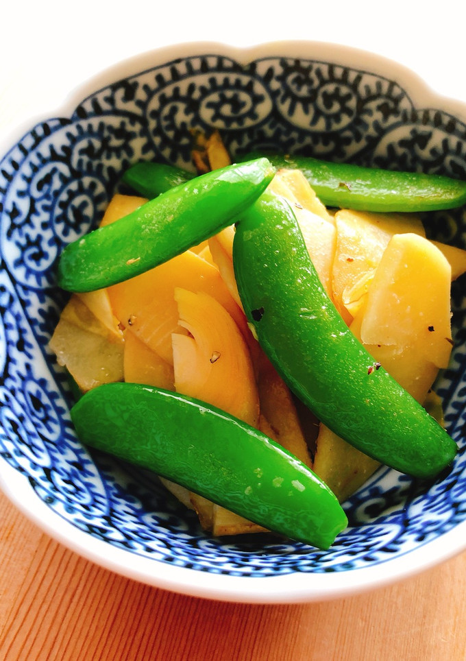 簡単☆たけのことスナップえんどうの炒め物-レシピのメイン写真